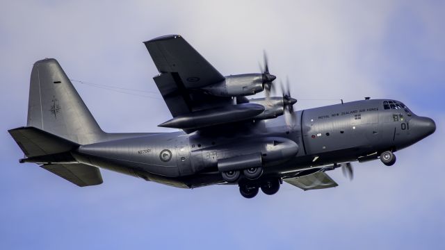 Lockheed C-130 Hercules (ANZ7001) - Captured at top of runway 03/21 @ Whenuapai AFB in New Zealand