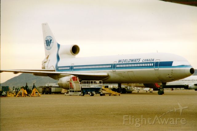 Lockheed L-1011 TriStar (C-GIFE) - This beauty was seen stored in vegas when i was down there in the mid 1990s,stored at Las vegas as N1250T