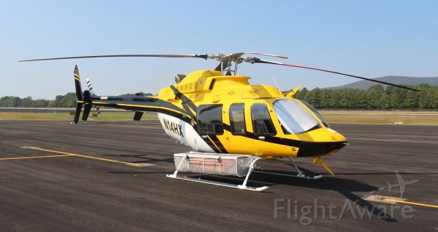 Bell 407 (N14HX) - A Helicopter Express Bell 407, contracted to the U.S. Forestry Service, on the ramp at Anniston Regional Airport, AL - October 5, 2019.