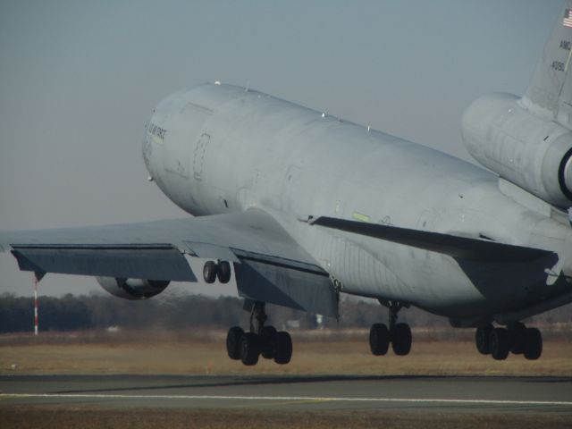 — — - A KC-10 does touch and goes at Atlantic City.
