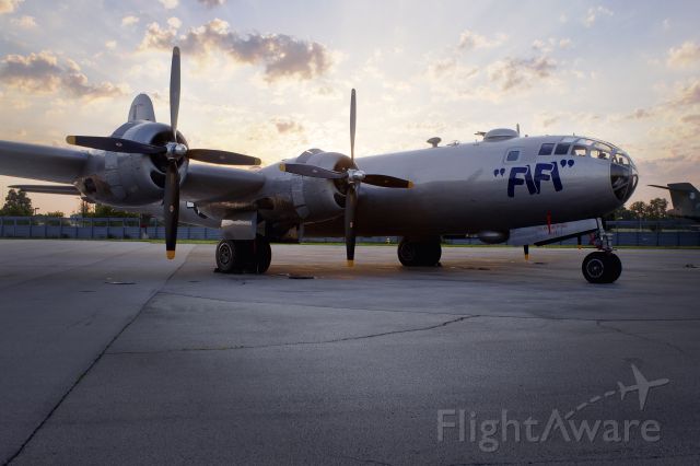 Boeing B-29 Superfortress (N529B) - Fifi on the ramp at sunrise.