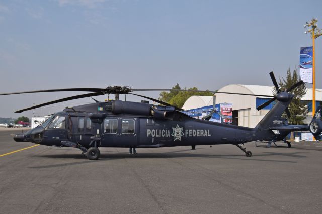 SIF106 — - Former Federal Police helicopter Sikorsky UH-60L Black Hawk PF-106  now National Guard (GN) on display during the open day in trade show "FAMEX 2019" at Santa Lucia AB (04/2019).