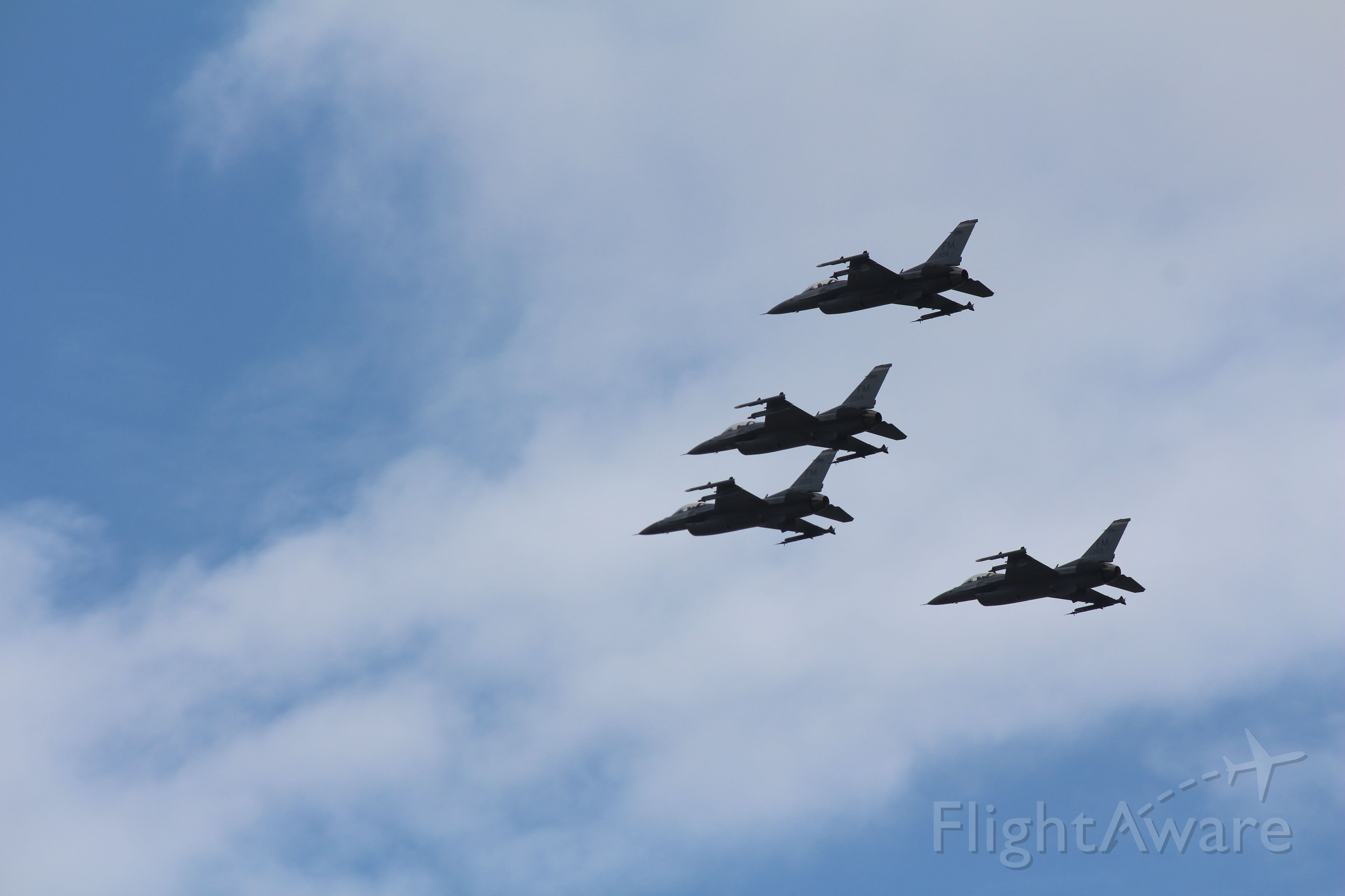 Lockheed F-16 Fighting Falcon (MILITARY) - F-16's flyover South Florida in recognition of essential workers.