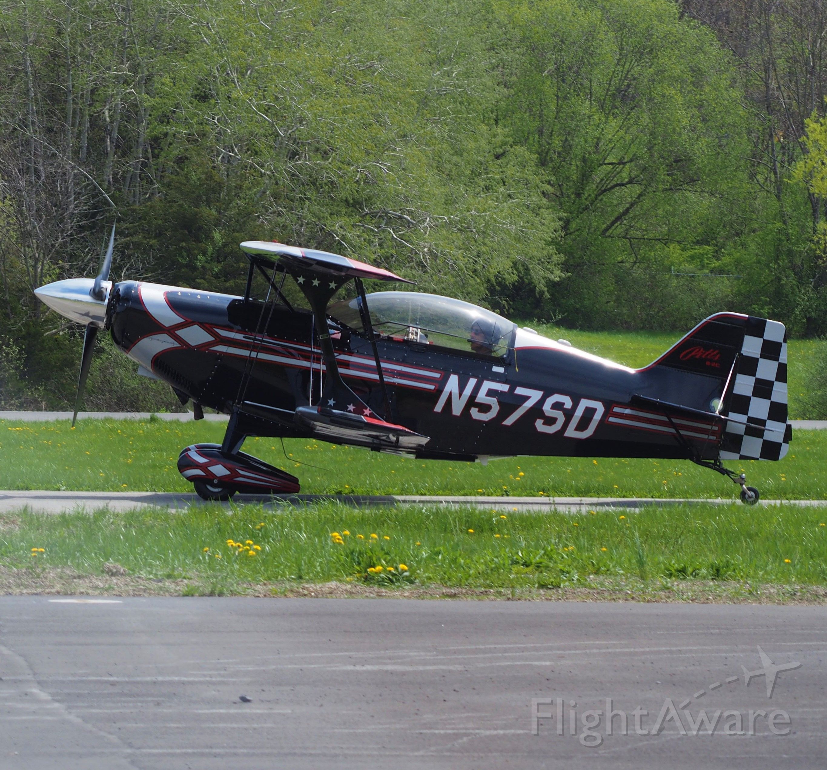 PITTS Special (S-2) (N57SD) - Taxiing out at Columbia County a nice Pitts S2-C on May 2nd . 