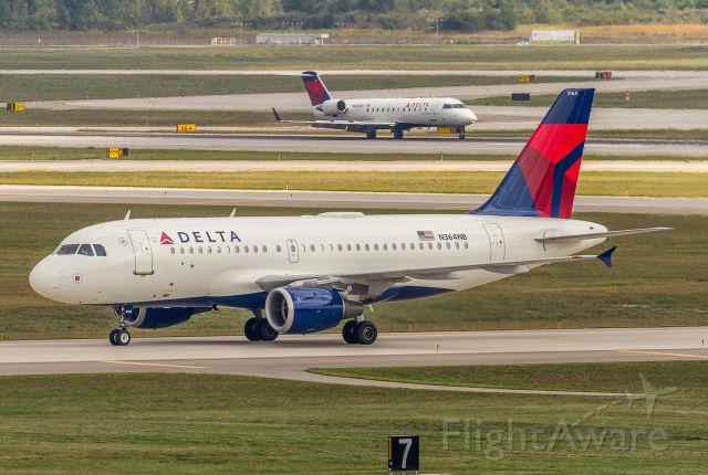 Airbus A319 (N364NB) - Delta 2413 heads to the gate after arriving from Reagan National.