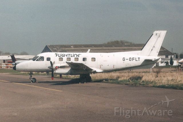 Embraer EMB-110 Bandeirante (G-OFLT) - Seen here in Apr-95.br /br /Registration cancelled 17-Aug-04 as permanently withdrawn from use. Broken up at EGMC.