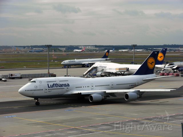 Boeing 747-200 (D-ABVW) - View from Observation Deck at Terminal 2 at Frankfurt Intl. Airport