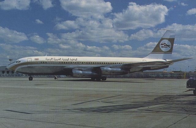 Boeing 720 (OD-AFV) - SCANNED FROM POSTCARDbr /LYBIAN ARAB AIRLINES