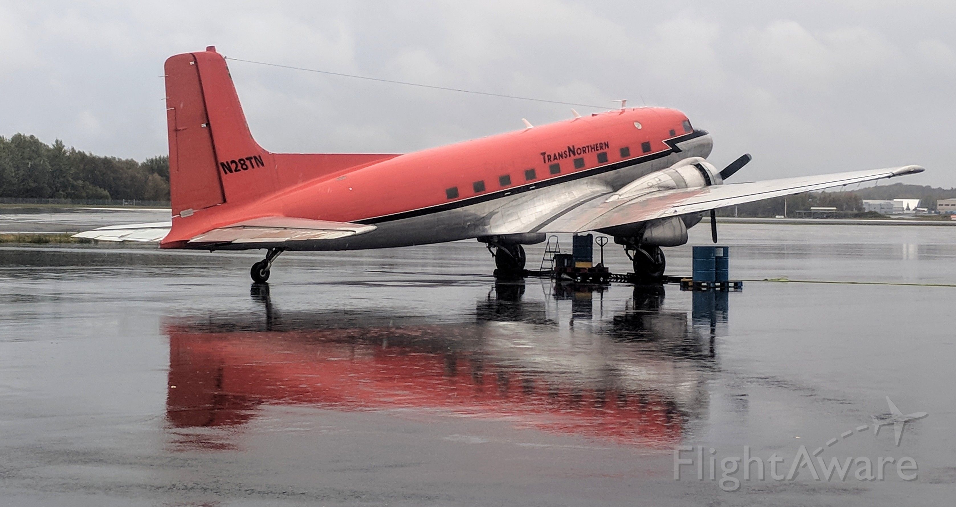 Douglas VC-117 (N28TN) - TransNorthern apron, Anchorage International Airport