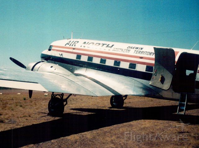 Douglas DC-3 (VH-MMA) - Air North DC-3 at Jabiru May 1989