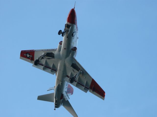 — — - These T-45s were doing touch and gos at Kingsville NAS. There was anywhere from 4 to 6 in the pattern at once.  This T-45 in the pic was about 150 above my head.