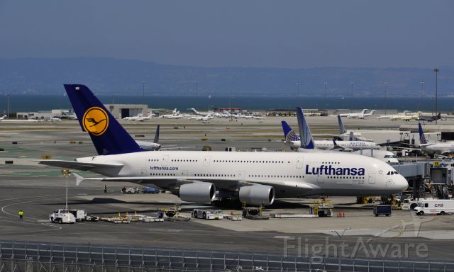 Airbus A380-800 (D-AIMB) - Lufthansa Airbus A380-841 D-AIMB in SanFrancisco International Airport