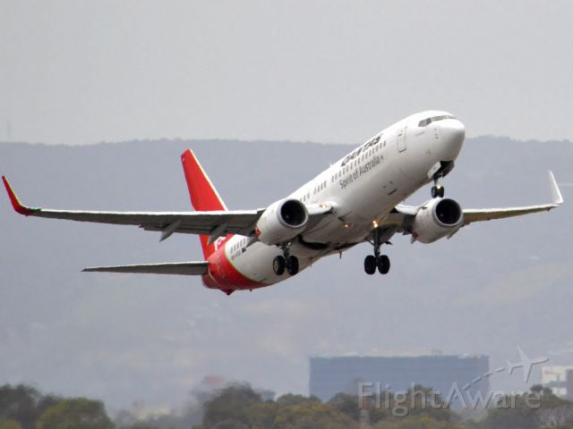 Boeing 737-800 (VH-VXG) - Getting airborne off runway 23. Friday 5th October 2012.