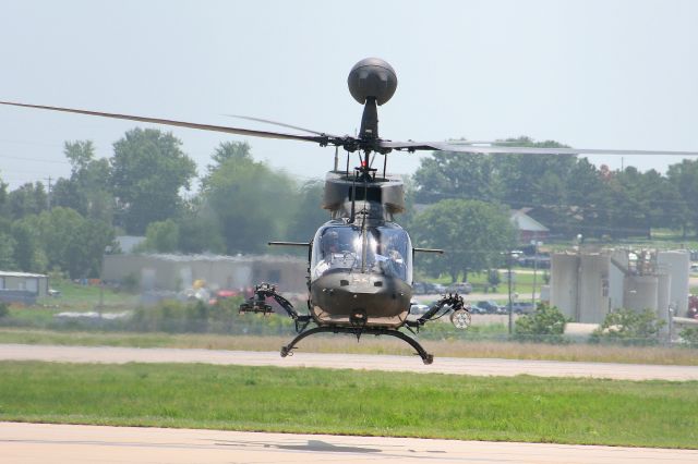 — — - Head-on with an OH-58 from Fort Riley.