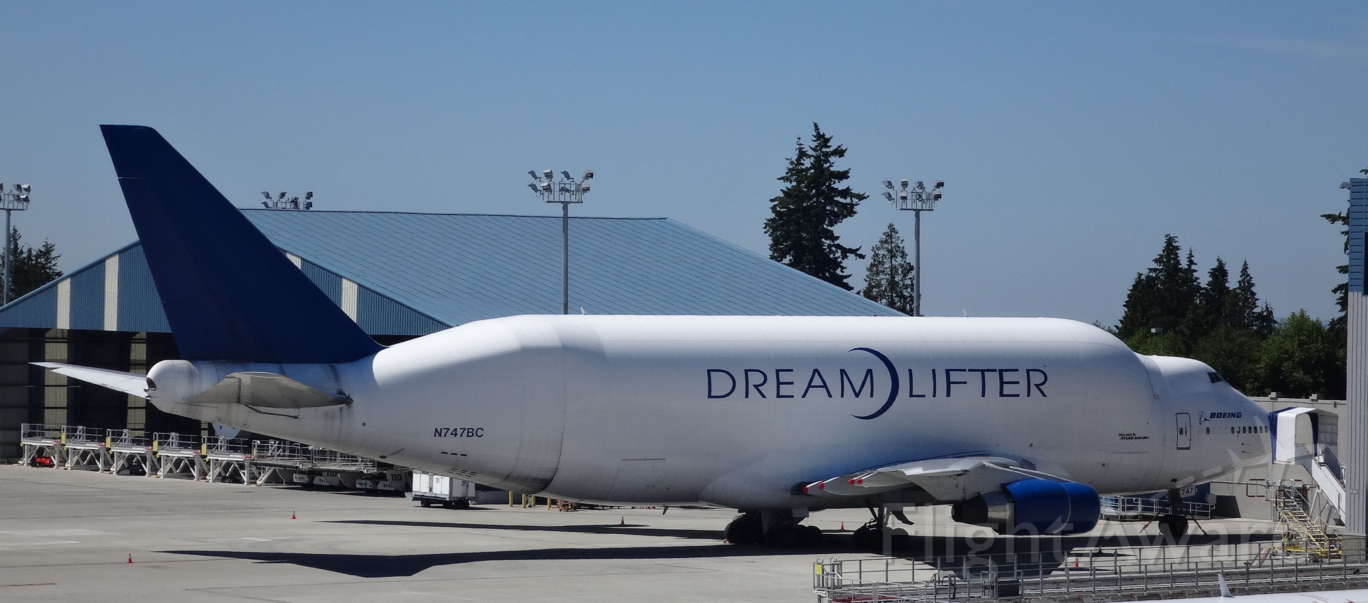 — — - Boeing facilitie in Everett