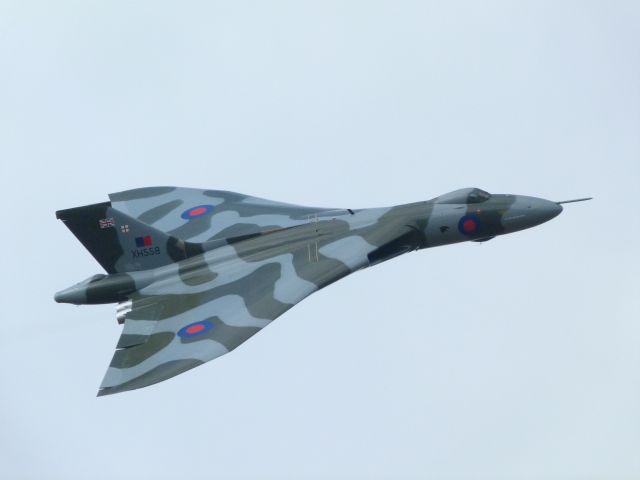 XH558 — -  Vulcan bomber flying over RAF Scampton will salute airmen and women who fought in the Cold War by flying over V-Force bases 