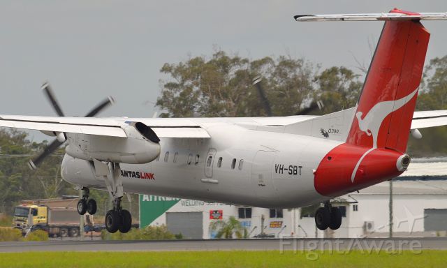 de Havilland Dash 8-300 (VH-SBT) - Taken at Gladstone Airport, November 30, 2013.   Queensland Australia