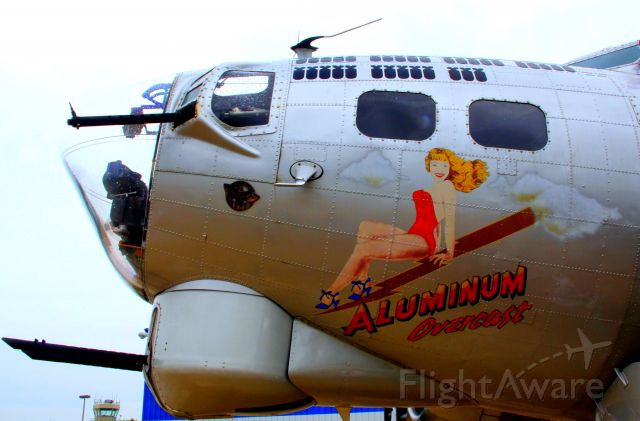 — — - B-17 "Aluminum Overcast" Nose Art.  DuPage County Airport (IL), Sept. 2015