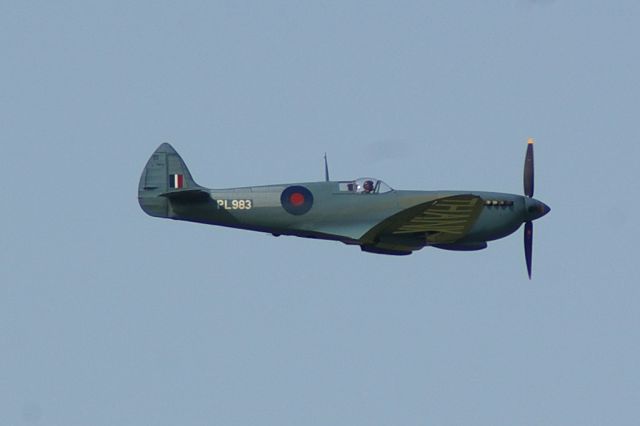 SUPERMARINE Spitfire (G-PRXI) - After touring many NHS Hospitals, in Scotland, to salute the workers, the pilot agreed to do an overshoot at Glasgow.