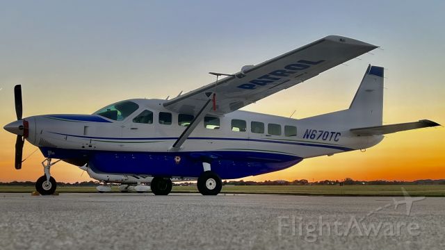 Cessna Caravan (N670TC) - A 2012 Cessna 208B, N670TC, poses for a golden hour photo during its overnight stay @ KVPZ. 6/22/22. 
