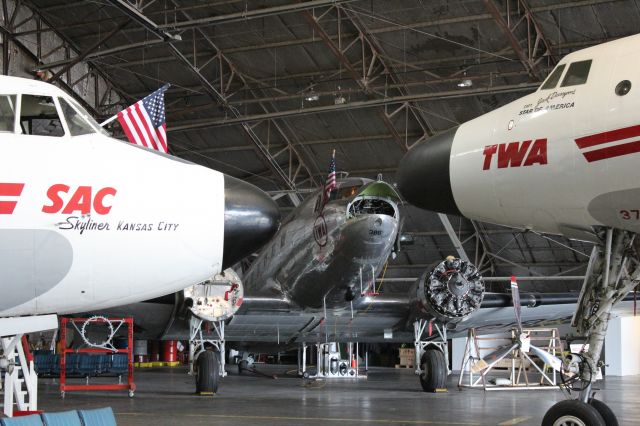 — — - Martin 404, DC3, and Connie at the Airline History Museum at KC Wheeler field
