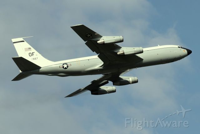 61-2667 — - 'Olive 55' departing for RAF Mildenhall in England