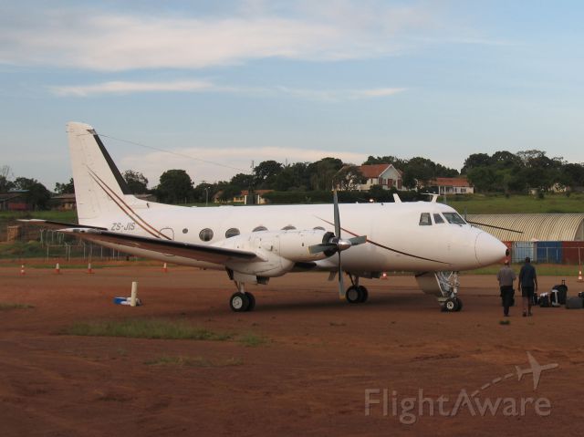 Grumman Gulfstream 1 (ZS-JIS) - At Entebbe, Uganda.