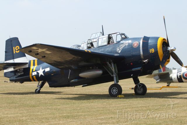 HB-RDG — - Grumman TBM Avenger, on static display at Flying Legends 2013. Also took to the air later that day.