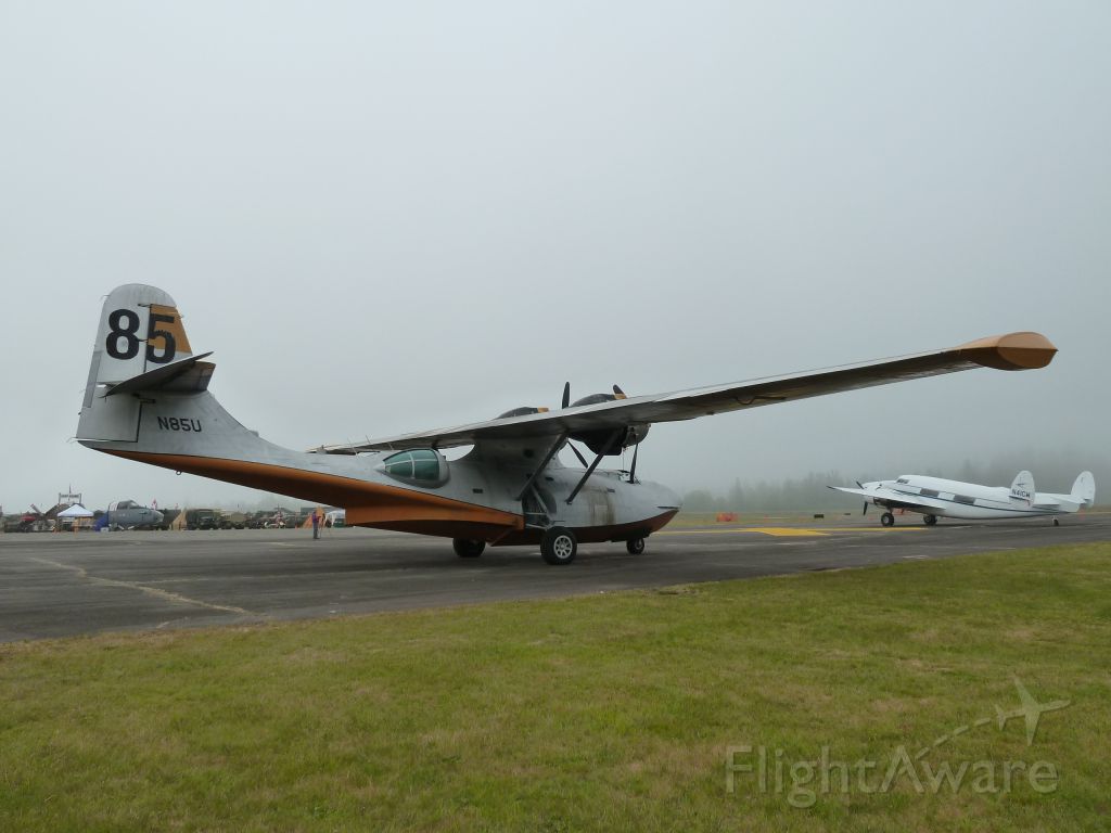 N85U — - Consolidated PBY-6A Catalina at the Arlington Fly-In, Arlington, WA on 7/11/10. Hamilton Lodestar N41CW in the background.