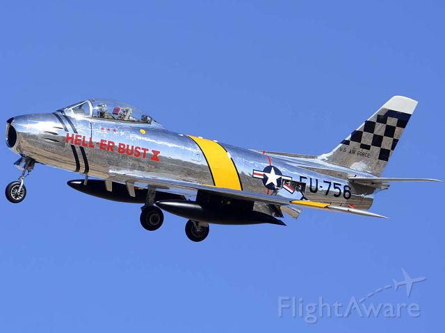 North American F-86 Sabre (NX1F) - North American F-86E Sabre NX1F Hell er Bust at the Air Force Heritage Conference on March 4 2012.