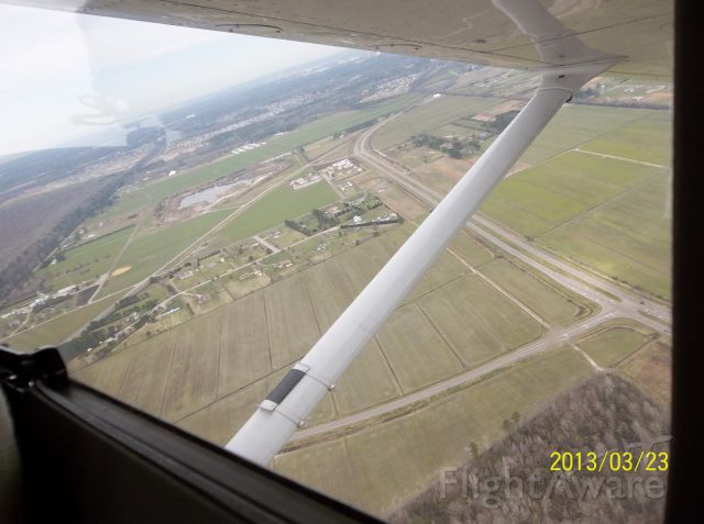 Cessna Skyhawk (N2460A) - CLIMBING TURN TO THE SOUTH AFTER DEPARTING RWY 05 CHESAPEAKE REGIONAL