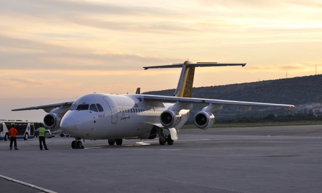 Avro RJ-100 Avroliner (SE-DSX) - Malmö Aviation - Bill Jet - British Aerospace Avro RJ100 SE-DSX in Split Airport