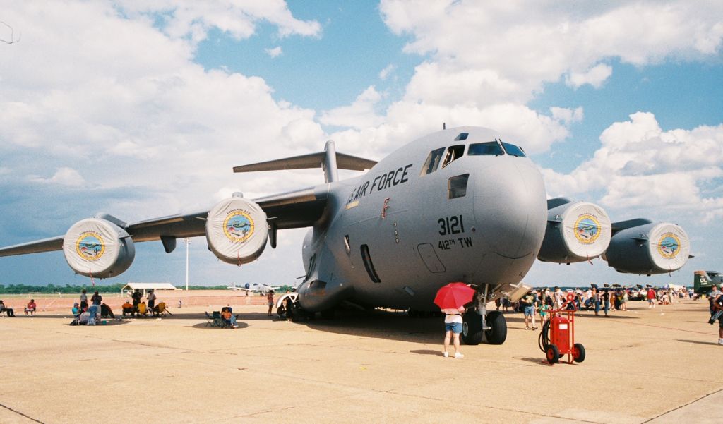 Boeing Globemaster III (03-3121) - U.S.A.F. C-17A Globemaster III, Ser. 03-3121, from Edwards AFB, 412th TW, on display at Barksdale AFB Airshow in 2005.