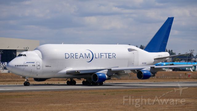 Boeing Dreamlifter (N747BC) - GTI4356 taxis on Rwy 34L after arrival from KCHS on 9.13.17. (ln 904 / cn 25879).
