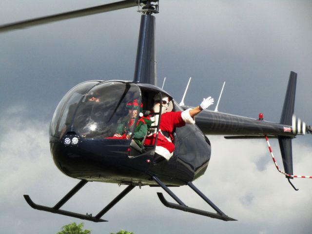 Robinson R-44 (N616R) - Santa and elf landing at KFUL