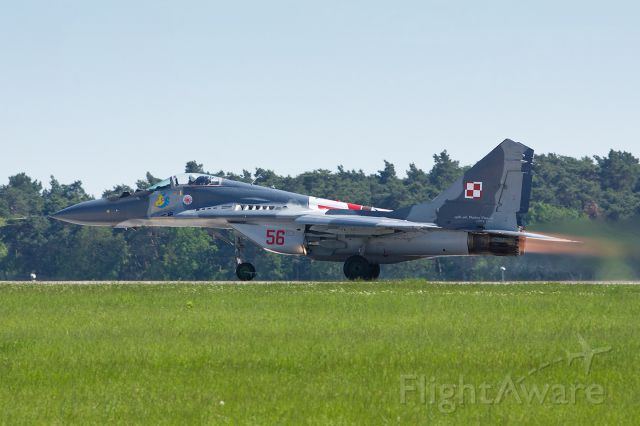 — — - Mikoyan Gurevich MiG-29 A Fulcrumbr /Poland - Air Forcebr /56 / 2960532356br /Germany: Berlin - Schonefeld (SXF EDDB)
