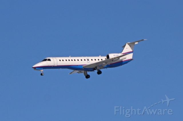 Embraer ERJ-135 (N538M) - A new addition to the Menards fleet and the database. While not my best quality work, I wanted to share N538M, an EMB-135ER, c/n 145467, on approach to KCLE on RWY 24R on 12 Feb 2018.