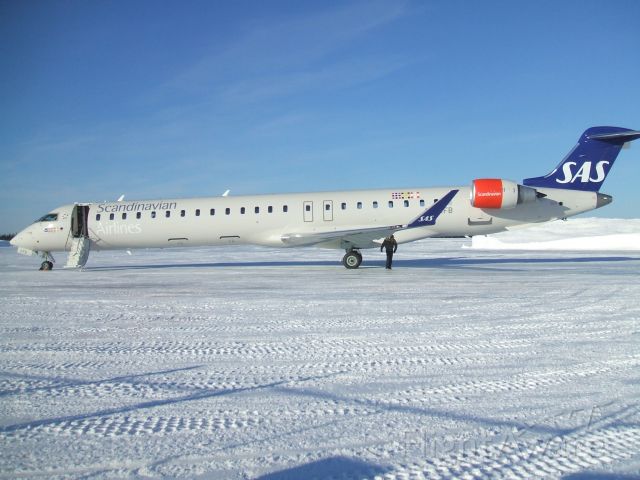 Canadair Regional Jet CRJ-900 (OY-KFB) - Parked at Irving Aviation FBO Goose Airport NL. Jan11/09