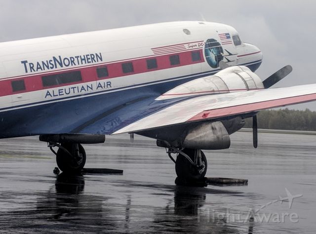 Douglas VC-117 (N30TN) - TransNorthern apron, Anchorage International Airport