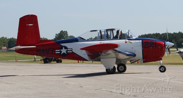 N221GC — - A Beechcraft T-34 Mentor taxiing along the ramp at NW Alabama Regional Airport, Muscle Shoals, AL, during Warbird Weekend - June 10, 2017.