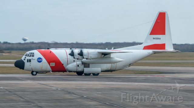 Lockheed C-130 Hercules (N436NA) - A former Coast Guard HC-130 acquired by NASA makes a gas-n-go stop at EFD on March 29, 2021, in transit to its home station of Wallops Island