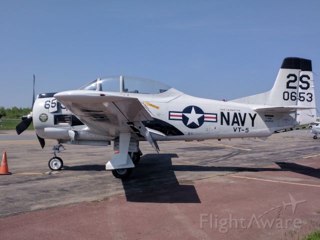 N653MM — - North American T-28C on the apron at KHZL