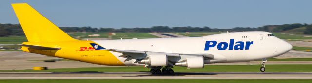 Boeing 747-400 (N487MC) - A Polar Air Cargo 747 rotates out of CVG.