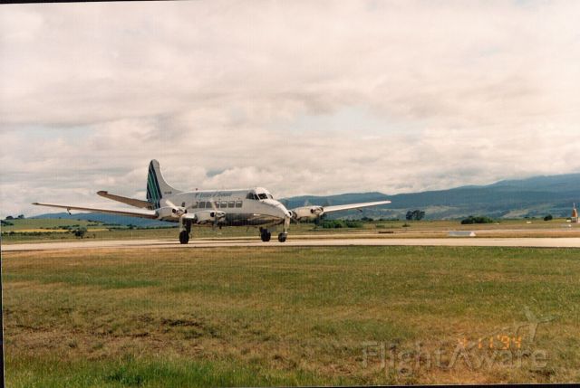 VH-KAM — - Last RPT flight for the DH114 Heron on the 04/11/1994.br /Aircraft returning to Launceston on completion of flight IP251 from Flinders Island(YFLI).