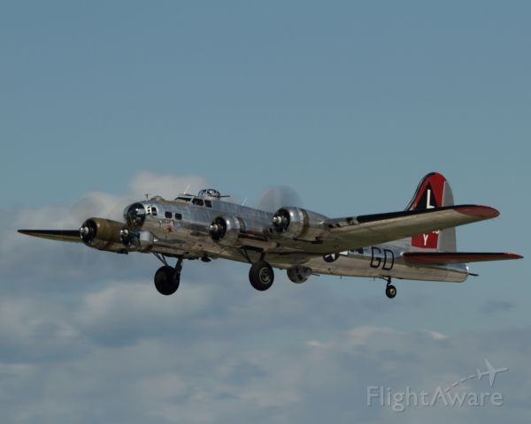 N3193G — - B-17 Yankee Lady departing Burke Lakefront Airport during the Cleveland National Airshow.