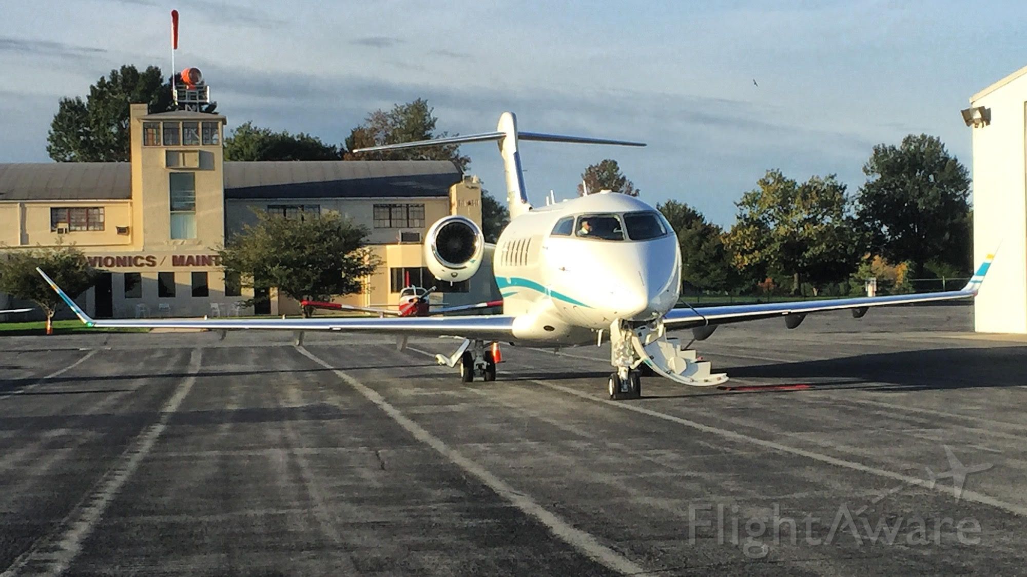 Bombardier Challenger 300 (N721PP) - Parked at the Ramp at Millennium Aviation at Reading Regional Airport (KRDG).