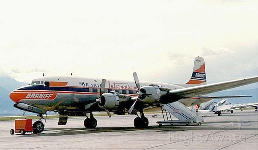 Douglas DC-6 (N90883) - scanned from postcard