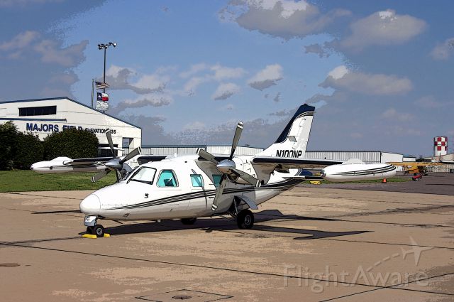 Mitsubishi MU-2 (N100NP) - This little MU-2 stopped for fuel at Majors Field today.