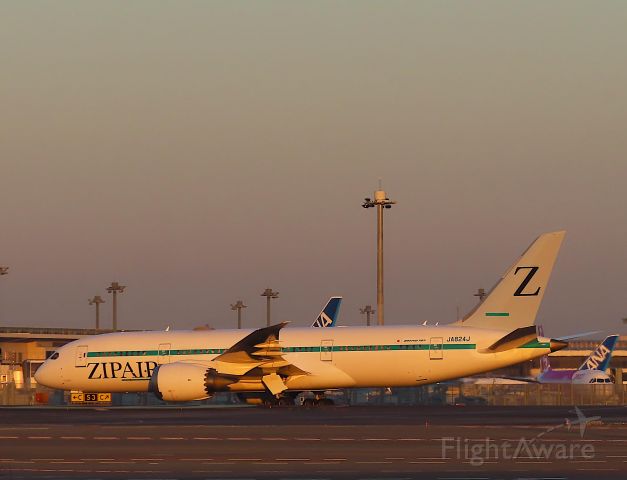 Boeing 787-8 (JA824J) - Photo taken on Dec 24, 2021.br /ZG52/23Dec BKK-NRTbr /JA824J is the third aircraft transferred from JAL to TZP.