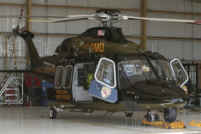 BELL-AGUSTA AB-139 (N390MD) - April 18, 2021 - rested inside hangar in Cumberland 